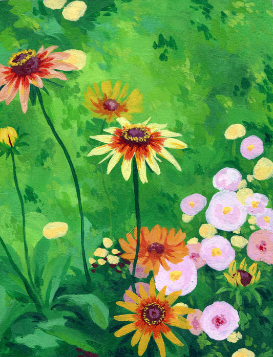 striking rudbeckia - original painting