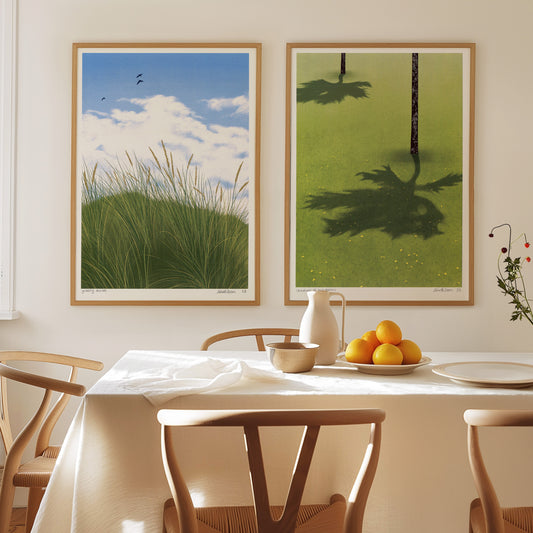 seaside greenery - art print duo