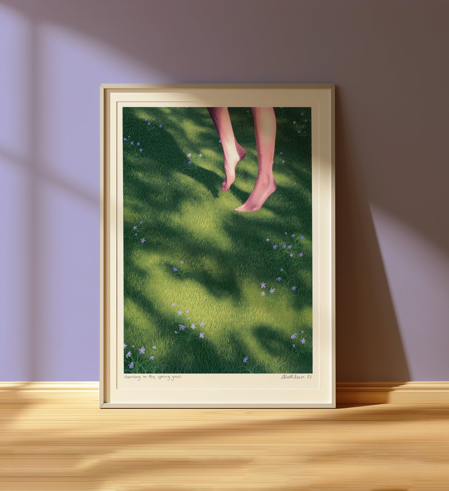 dancing in the spring grass - art print