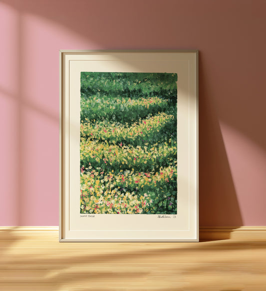 sunlit field - art print