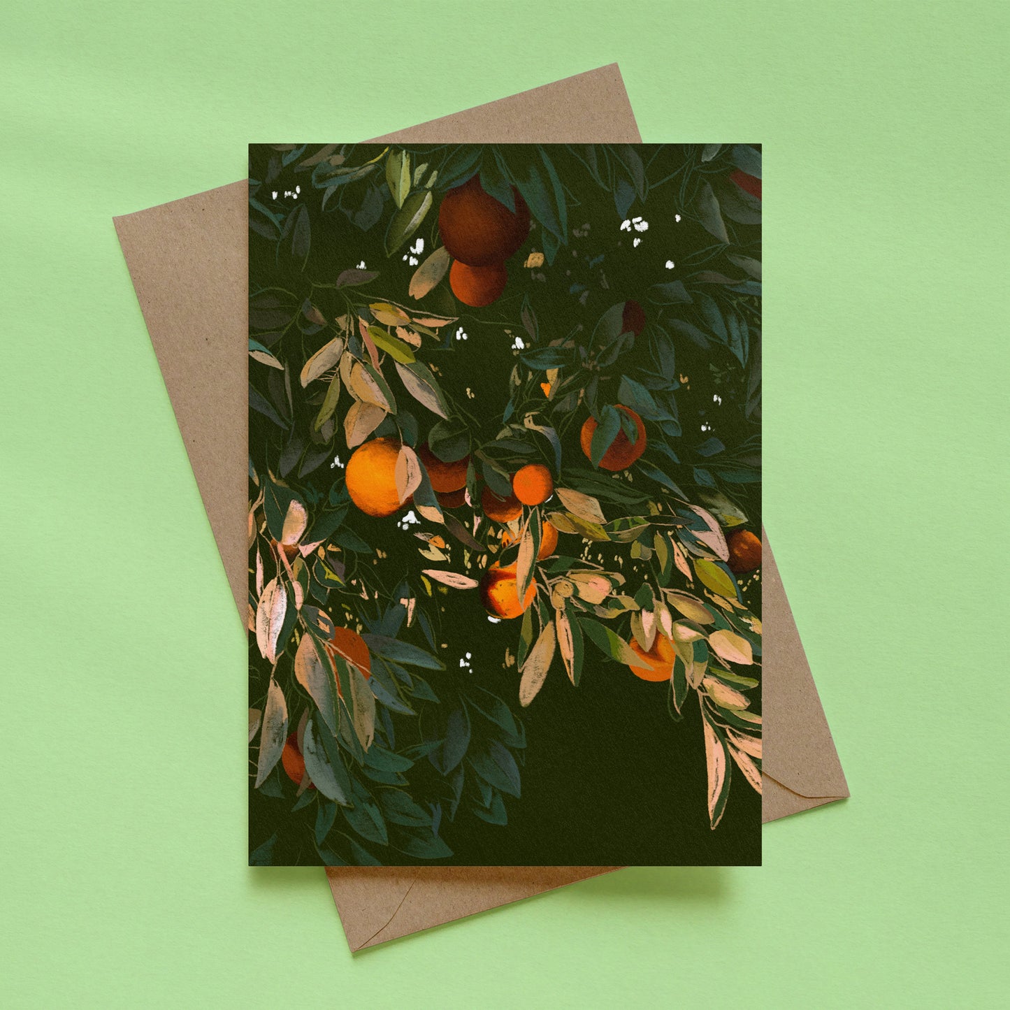 greeting card - tangelo tree