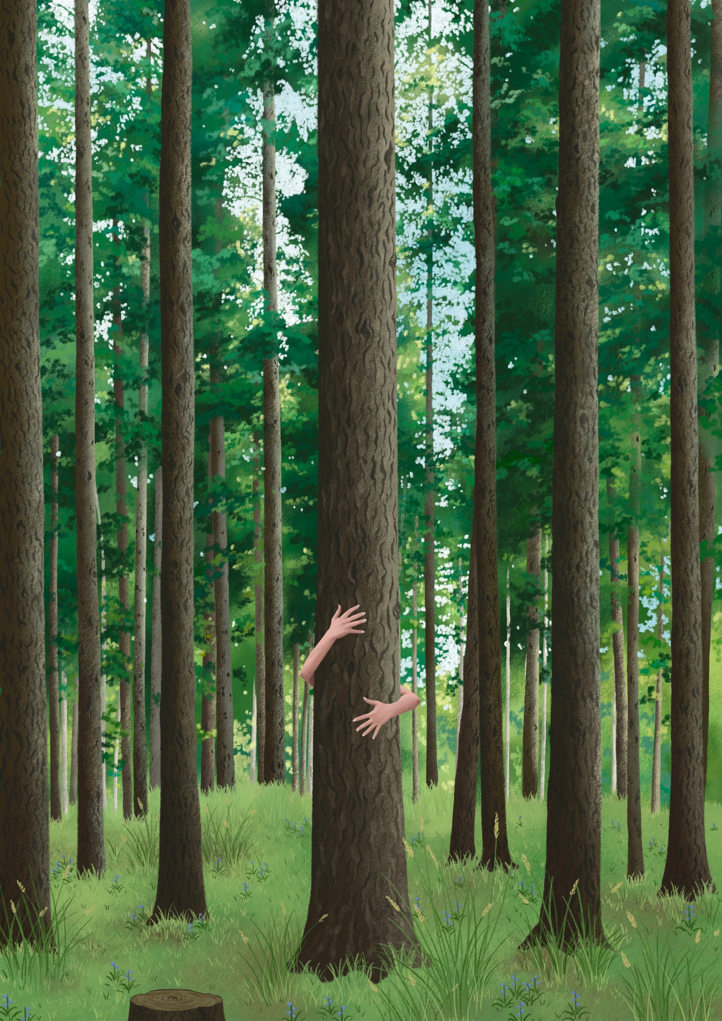 tree hugger - art print