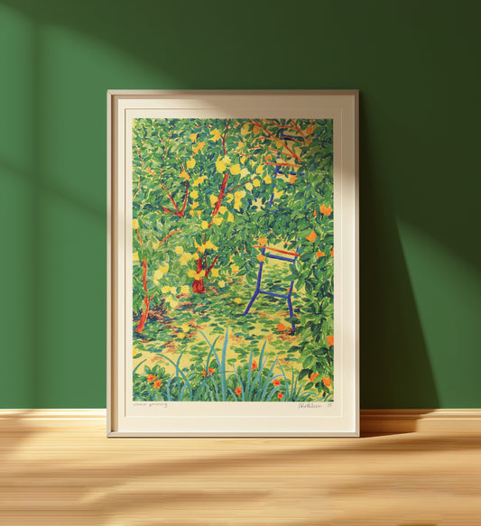 winter pruning - art print