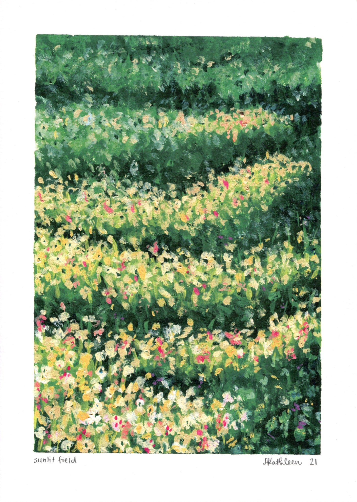 sunlit field - art print