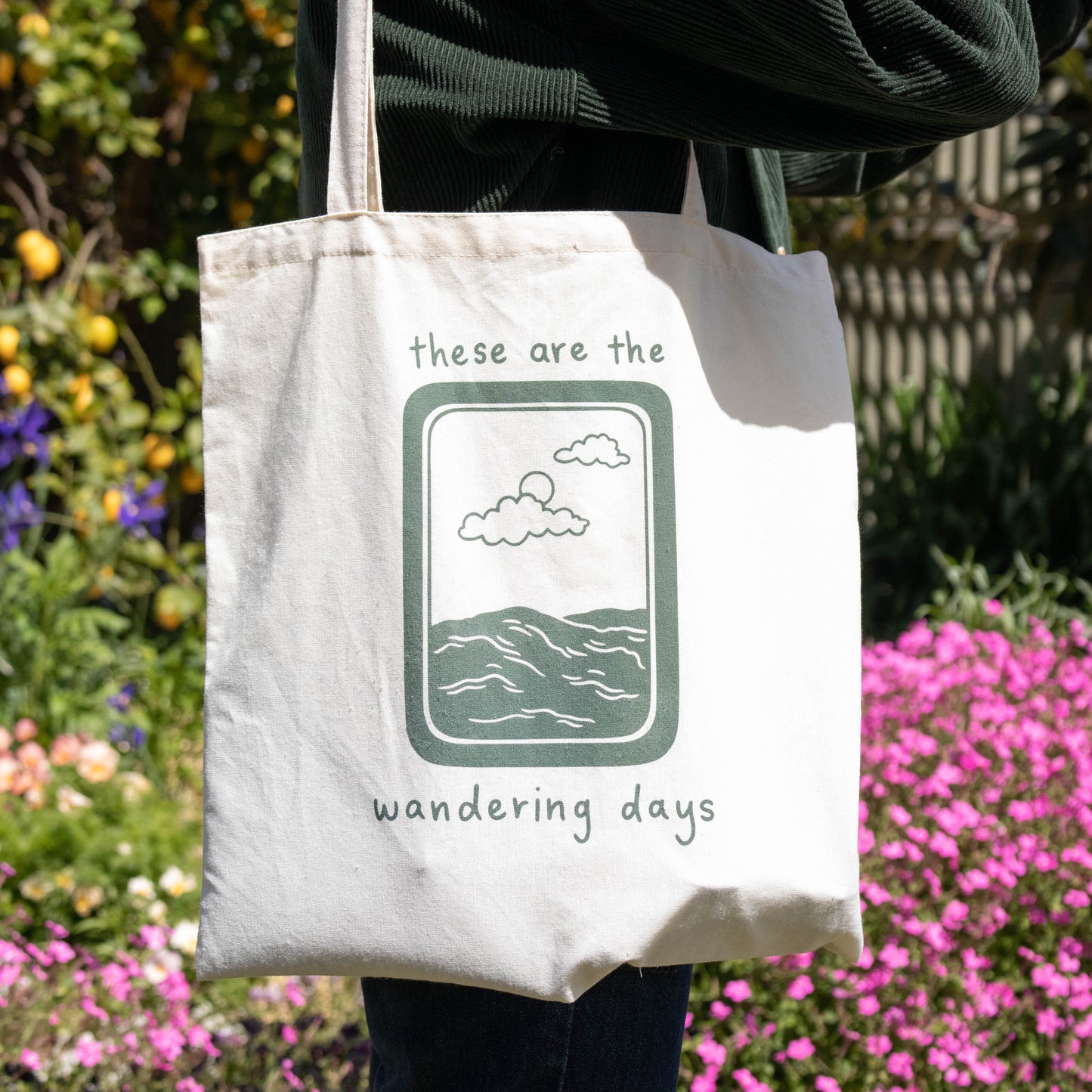 the wandering days - time with the world tote bag