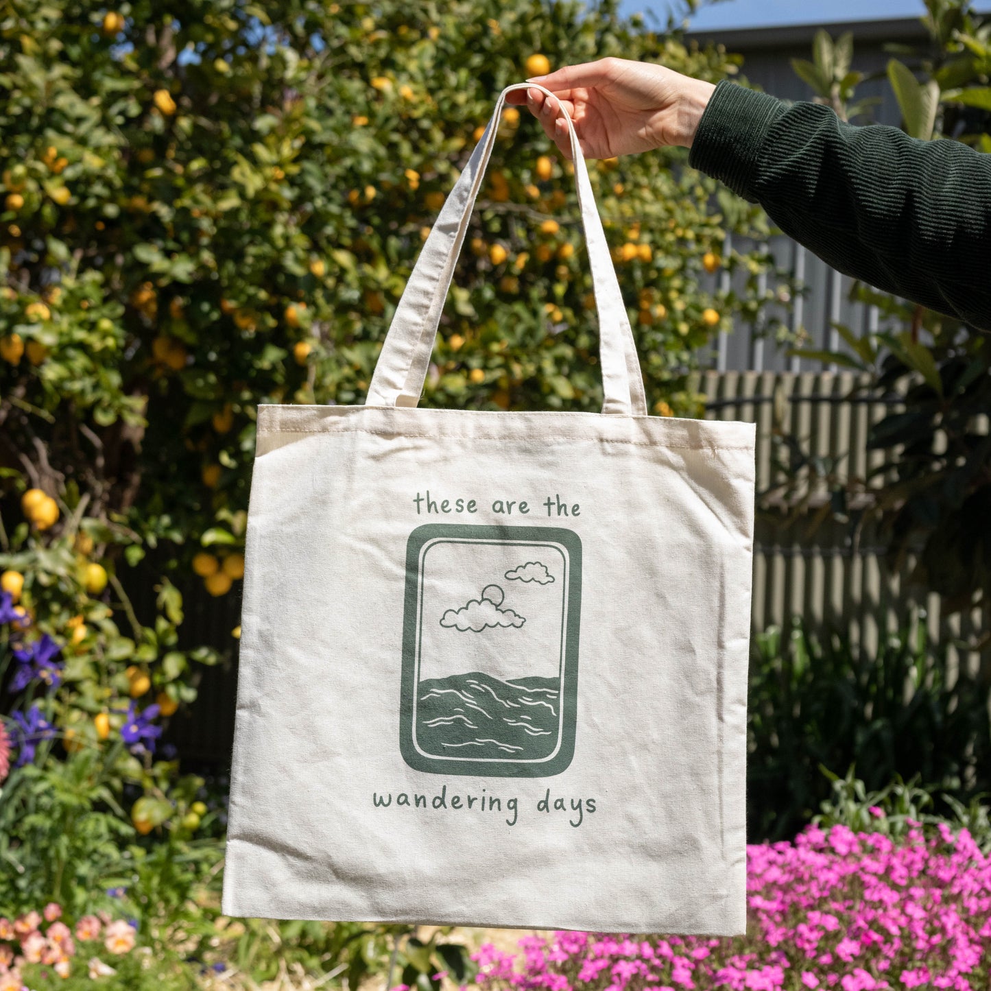 the wandering days - time with the world tote bag