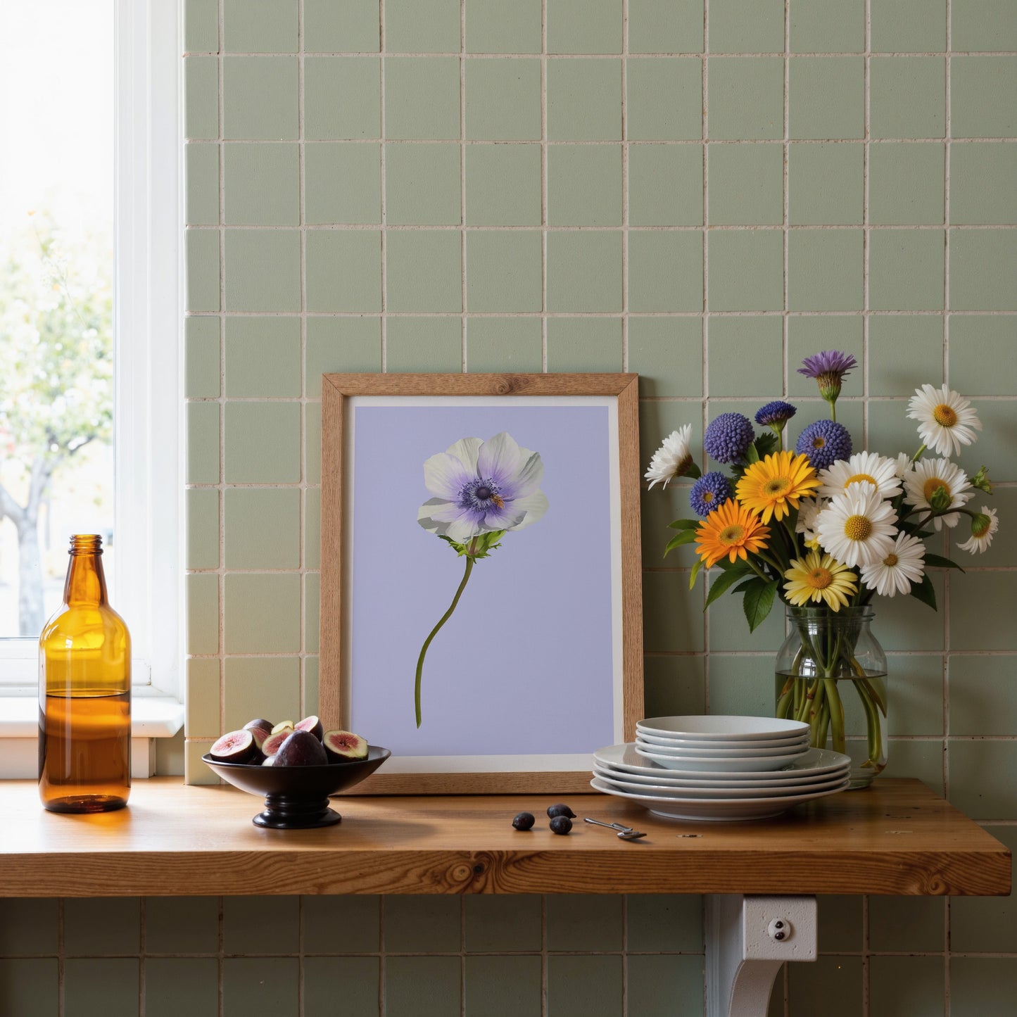 anemone stem - art print