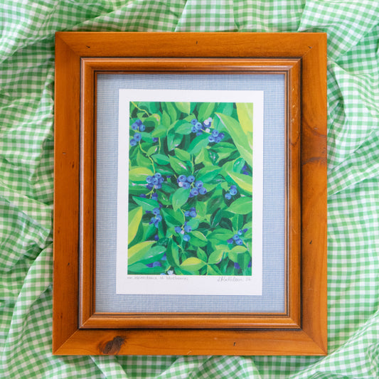 an abundance of blueberries - framed art print
