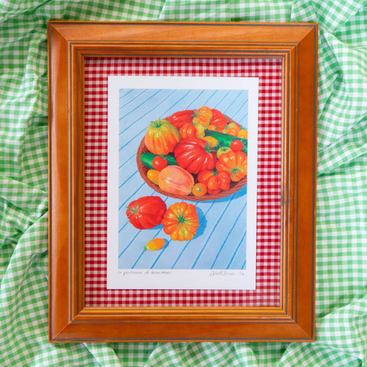 a plethora of tomatoes - framed art print