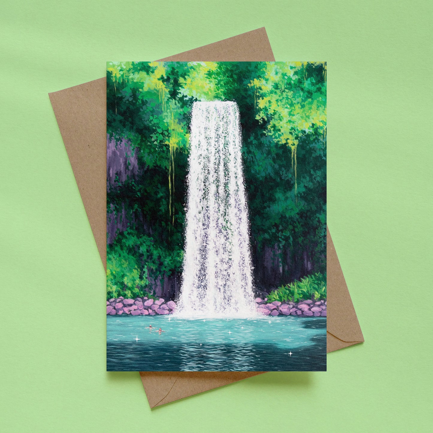 greeting card - beneath the falls