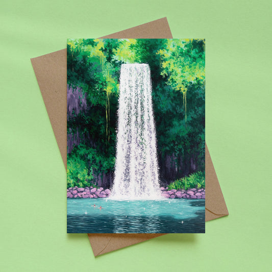 greeting card - beneath the falls