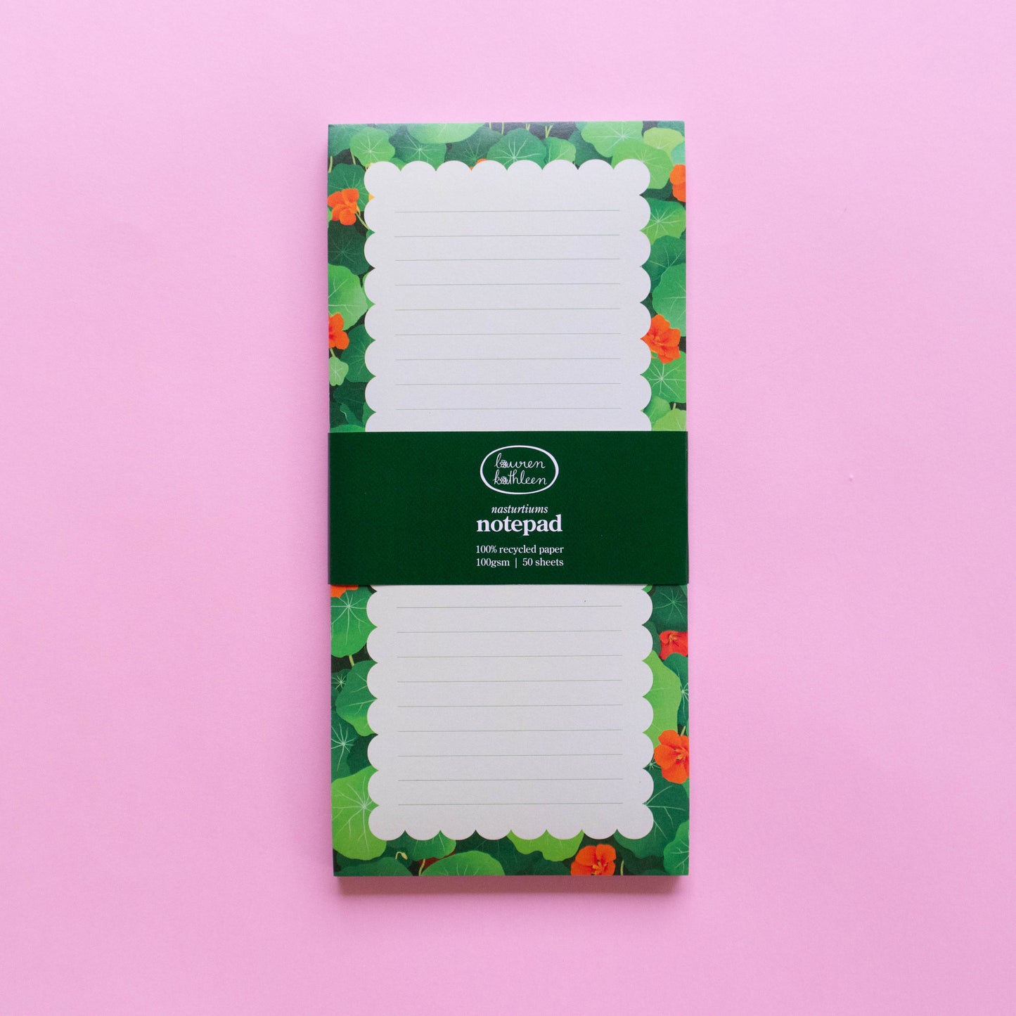 DL notepad - nasturtiums