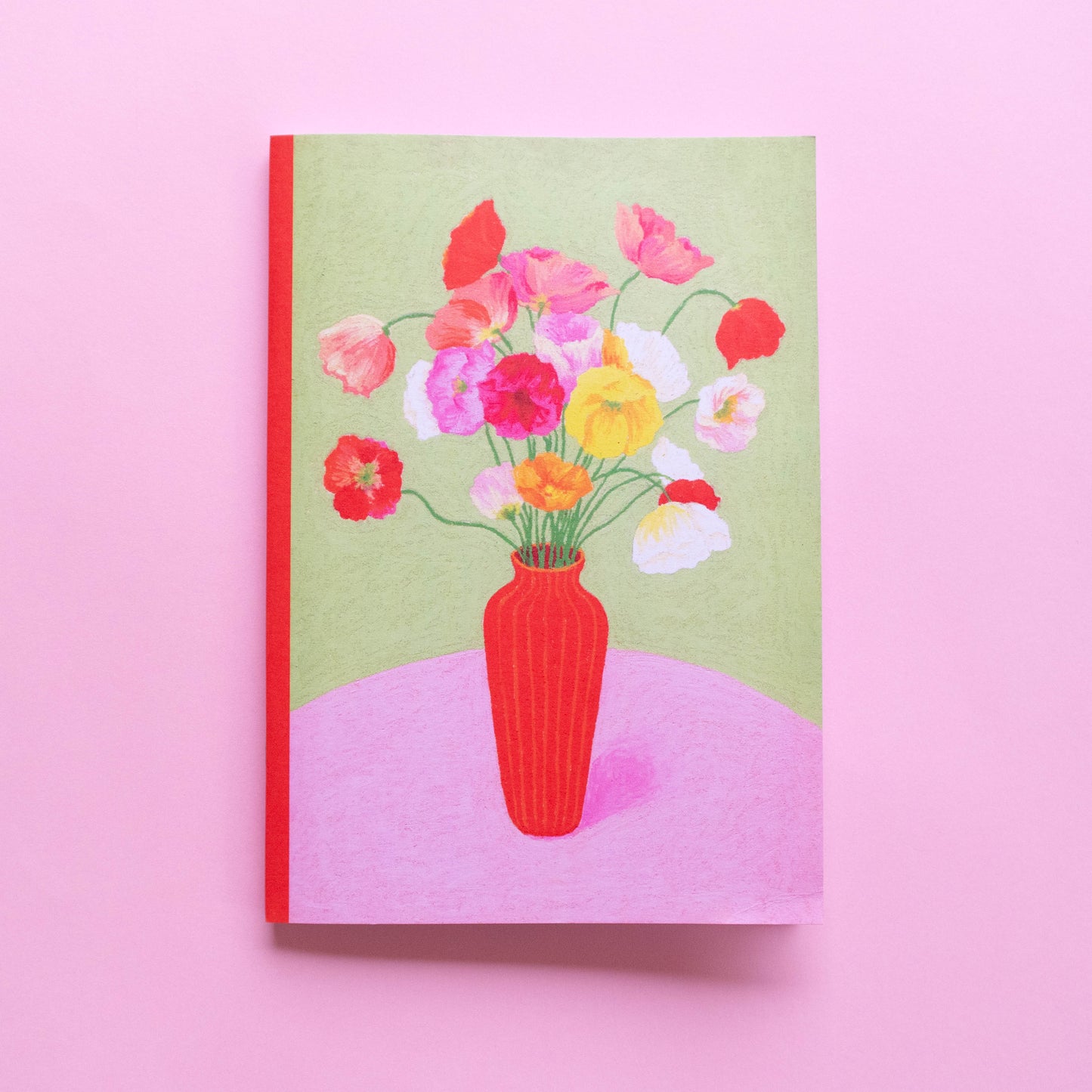 saddle bound A5 notebook - burst of colour