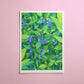 an abundance of blueberries - art print