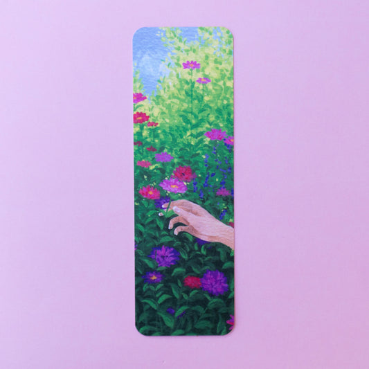 single bookmark - picking posies
