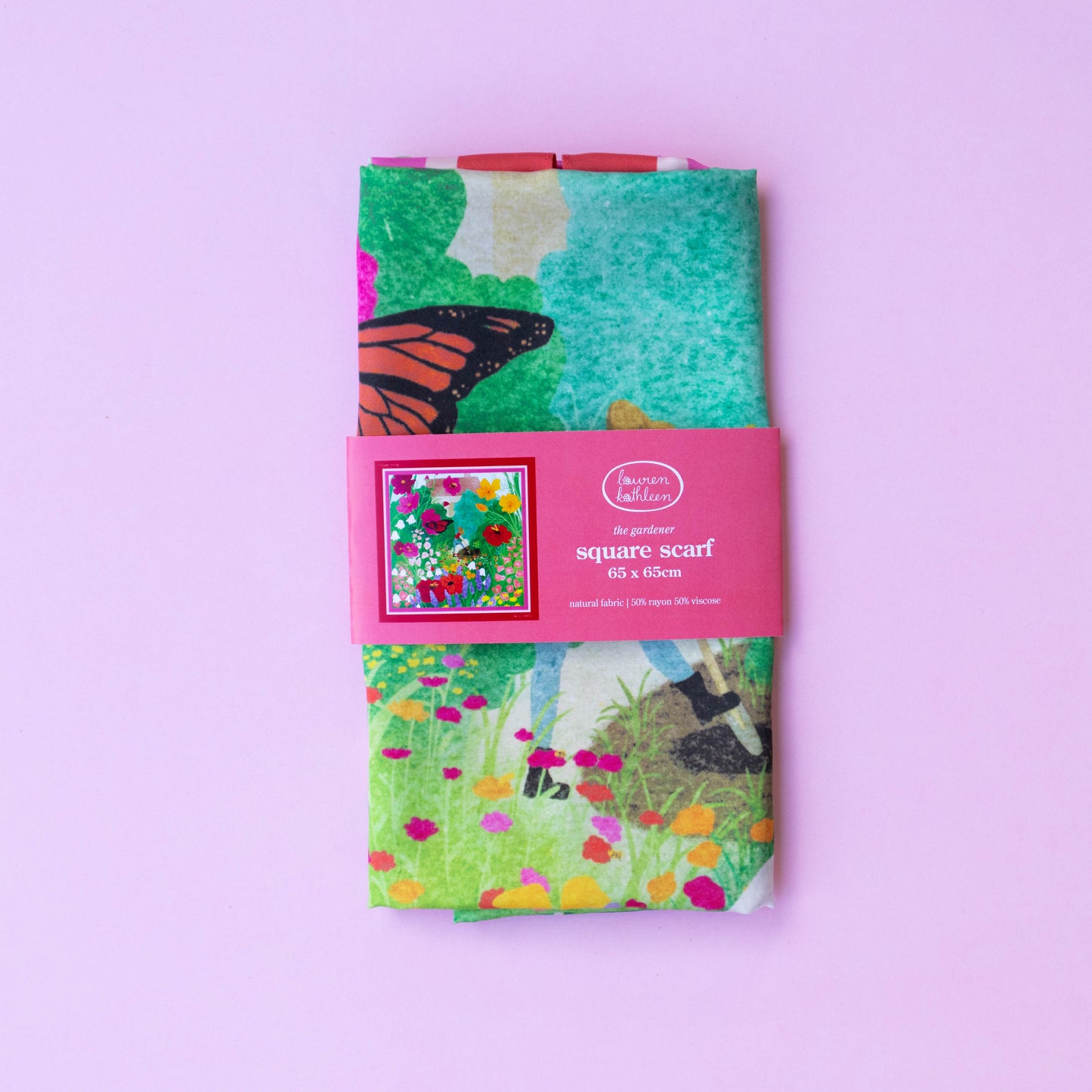 square satin scarf - the gardener