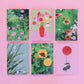 greeting card 6 pack - flora