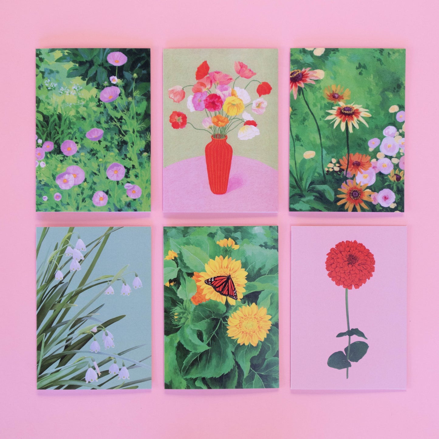 greeting card 6 pack - flora