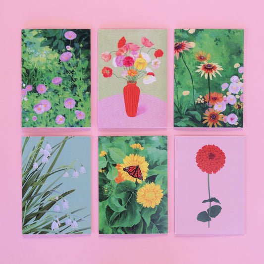greeting card 6 pack - flora