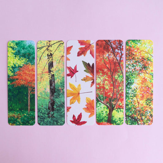 bookmark 5 pack - autumn colour