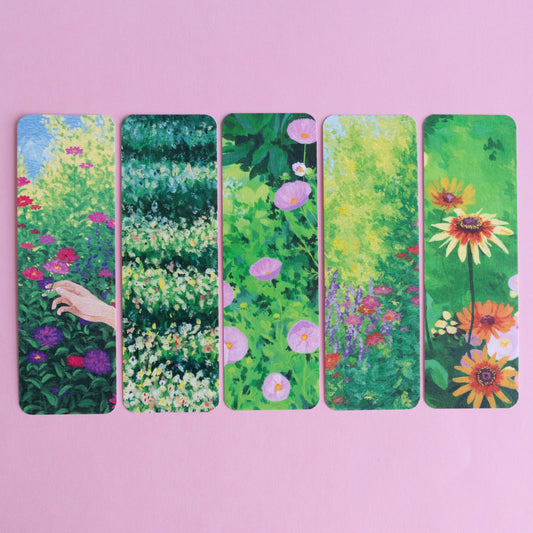 bookmark 5 pack - painterly flowers