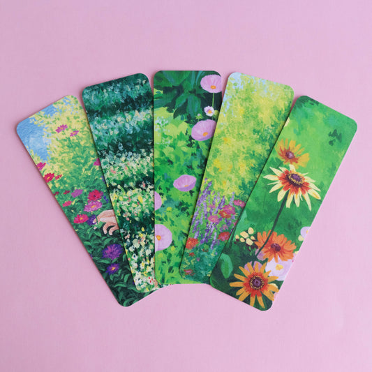 bookmark 5 pack - painterly flowers