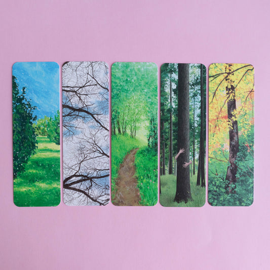 bookmark 5 pack - among the trees