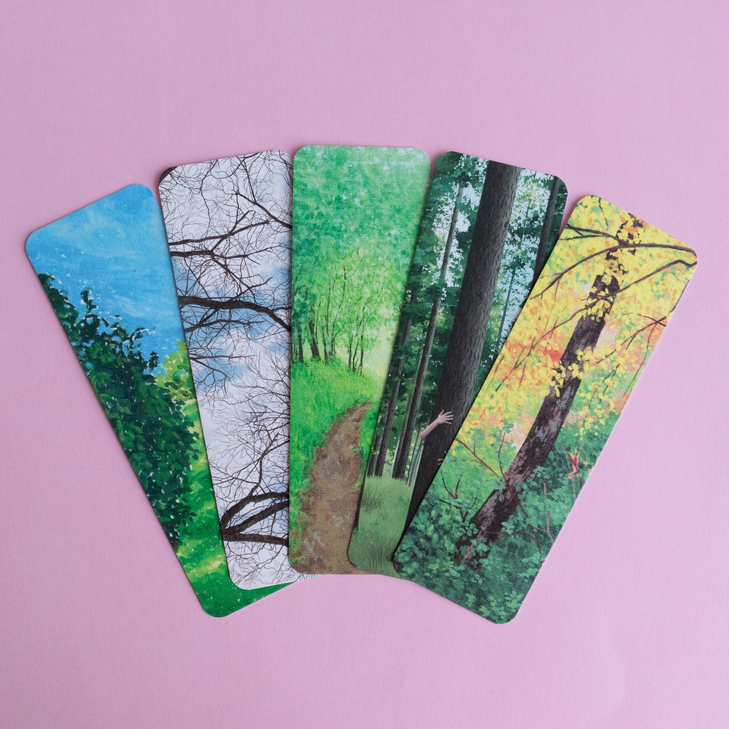 bookmark 5 pack - among the trees