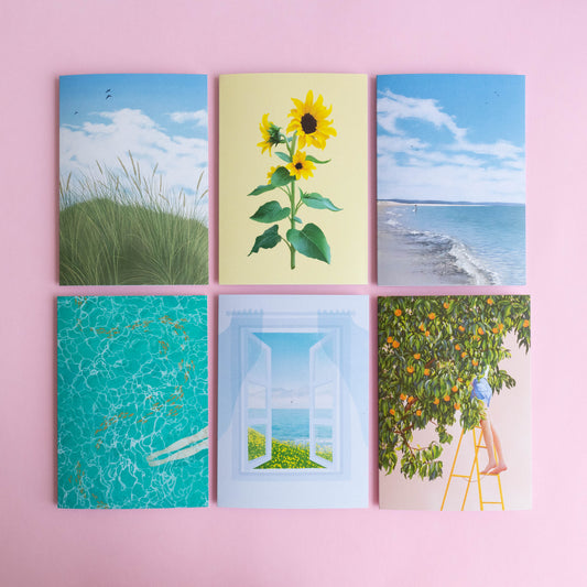 greeting card 6 pack - summer daze