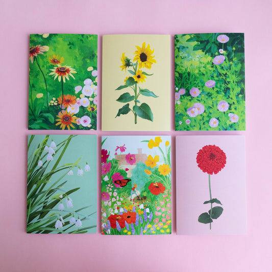 greeting card 6 pack - flora