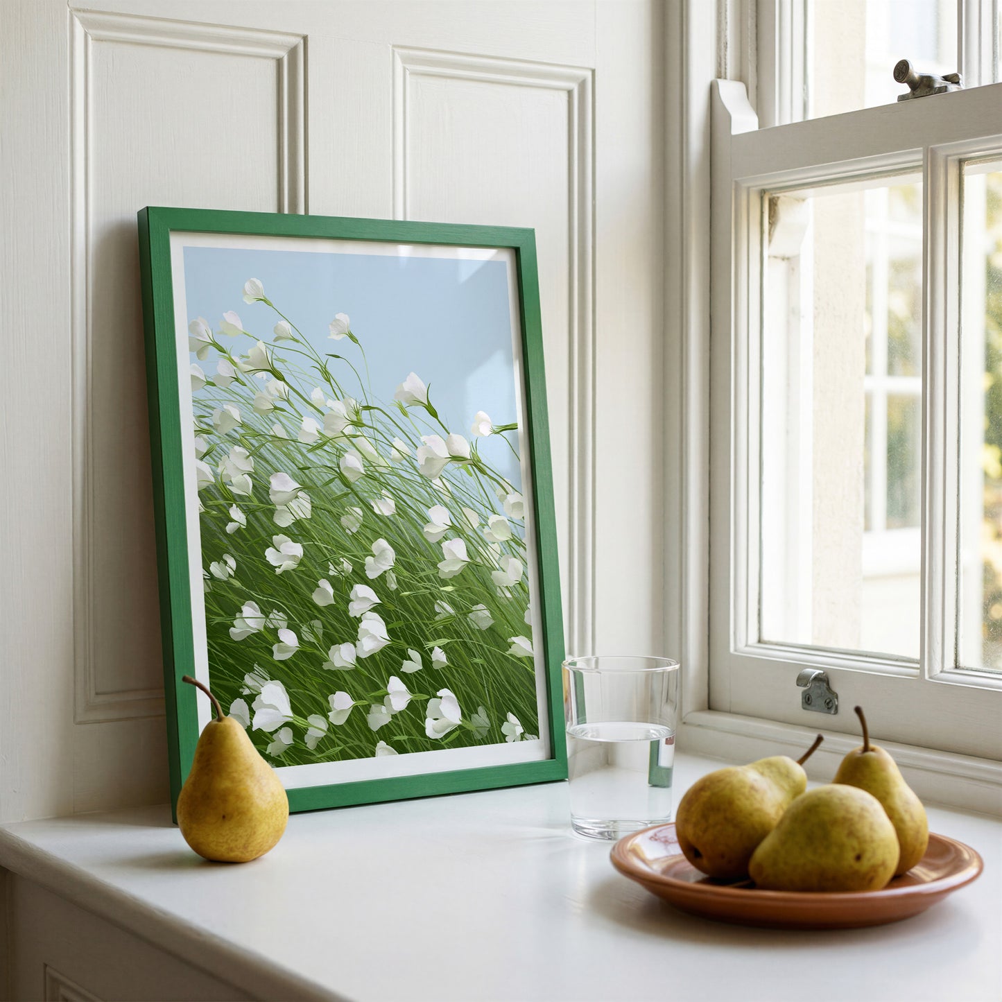 corn cockles in the wind - art print