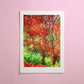 flaming foliage - art print