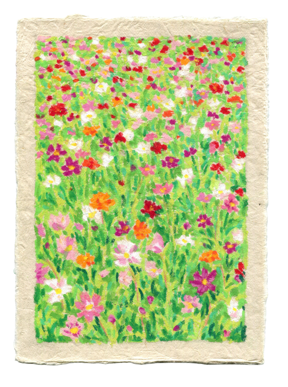 oil pastel garden #11 - original