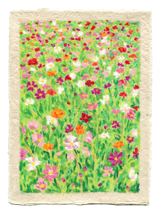 oil pastel garden #11 - original