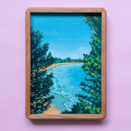 seaside afternoon - framed original painting