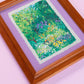 oil pastel garden #12 - framed original