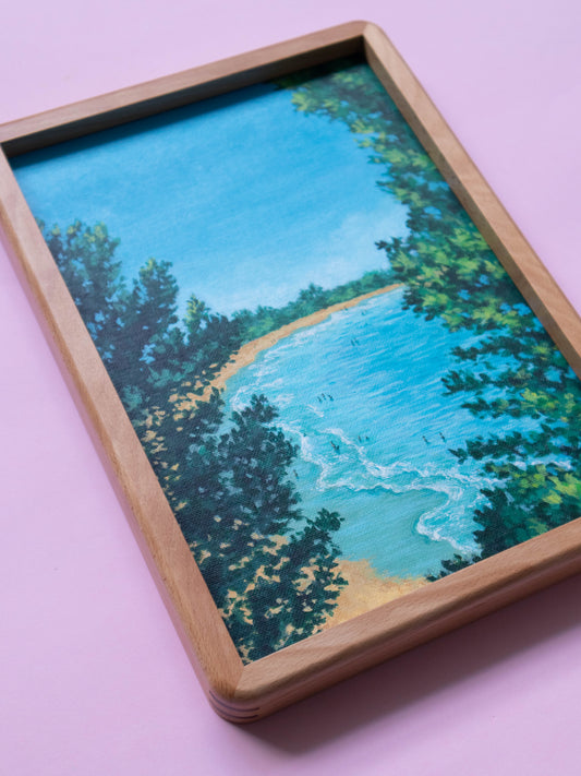 seaside afternoon - framed original painting