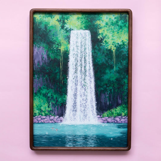 beneath the falls - framed original painting