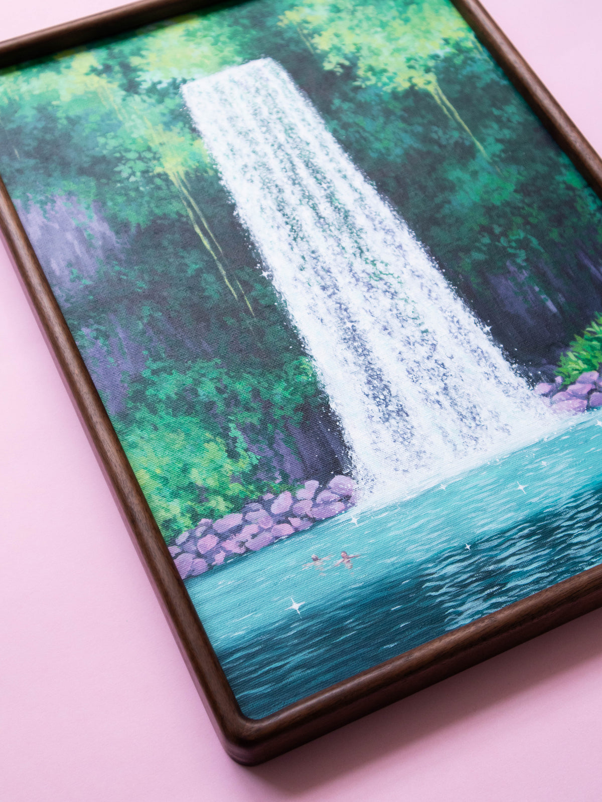 beneath the falls - framed original painting