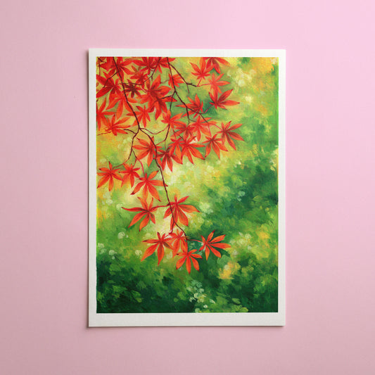 glowing maple - art print