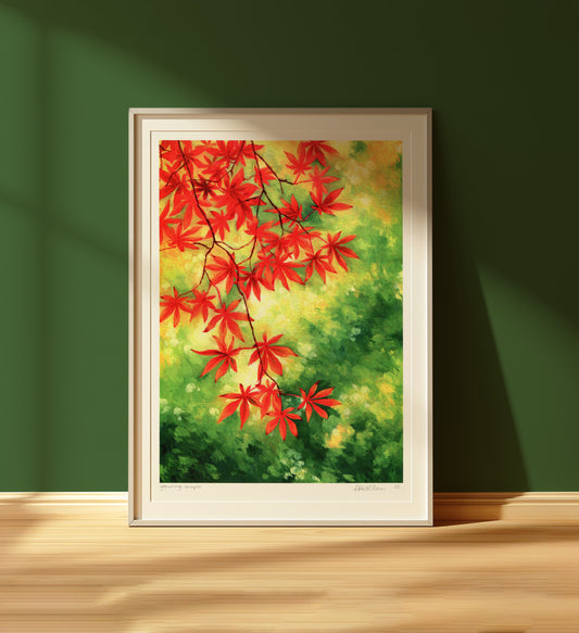 glowing maple - art print