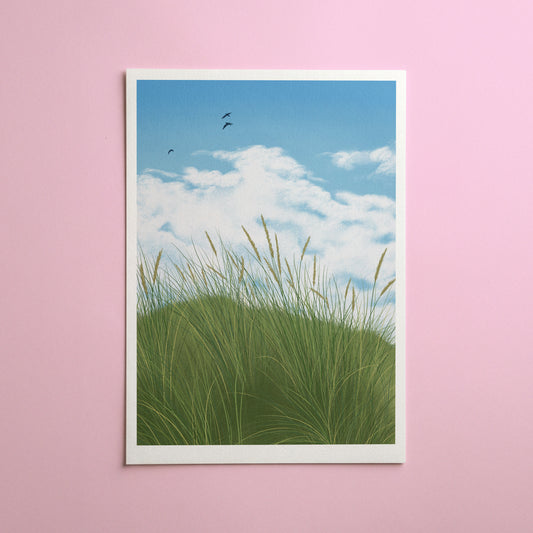 grassy dunes - art print