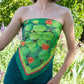 square satin scarf - nasturtiums
