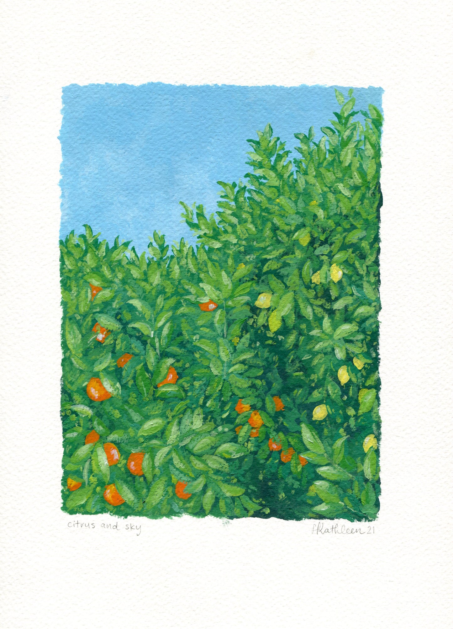 citrus and sky - original painting