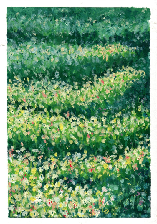 sunlit field - original painting