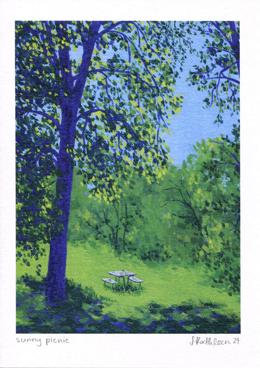 sunny picnic - art print