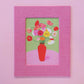 burst of colour - fabric matted art print