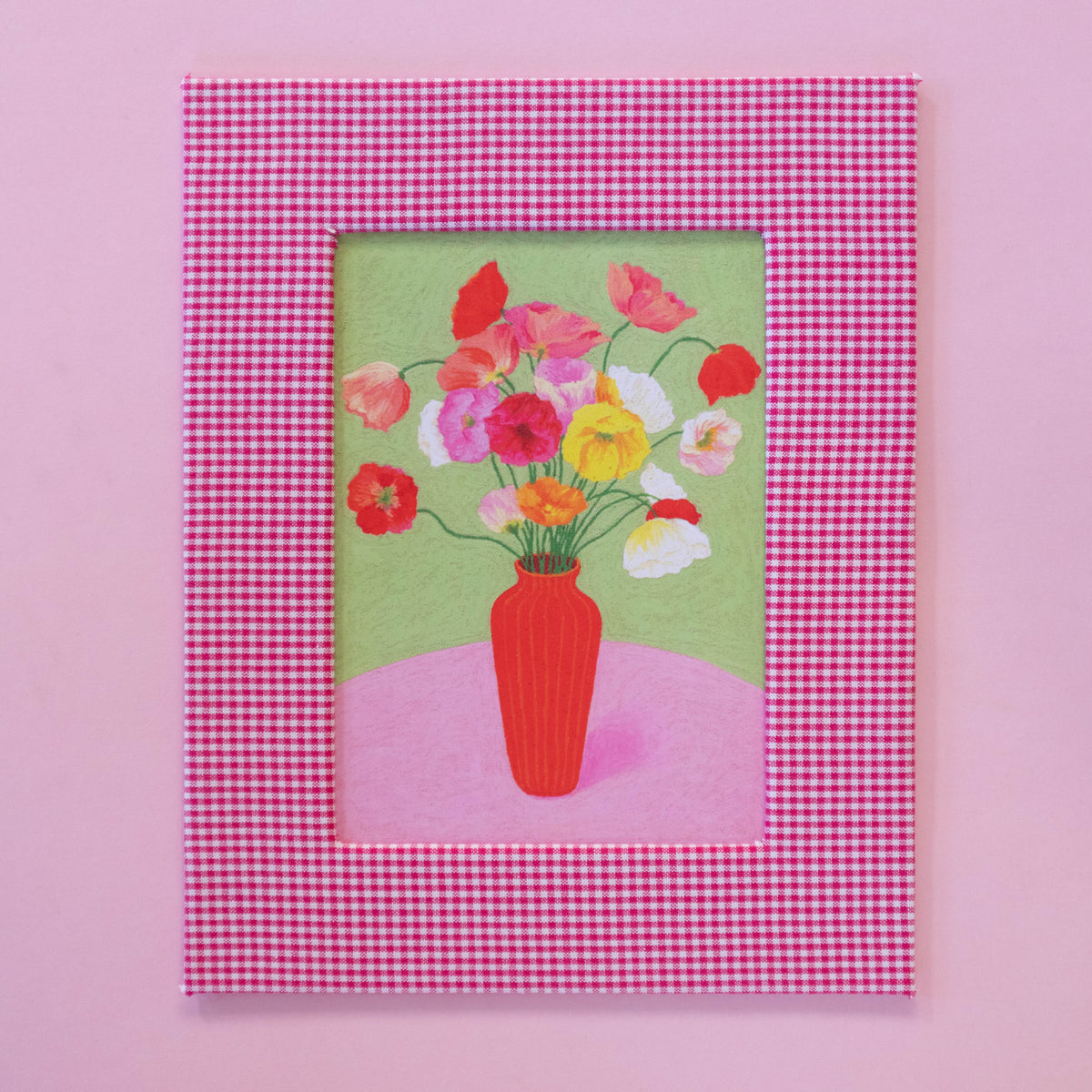 burst of colour - fabric matted art print