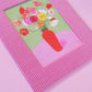 burst of colour - fabric matted art print