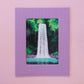 beneath the falls - fabric matted art print